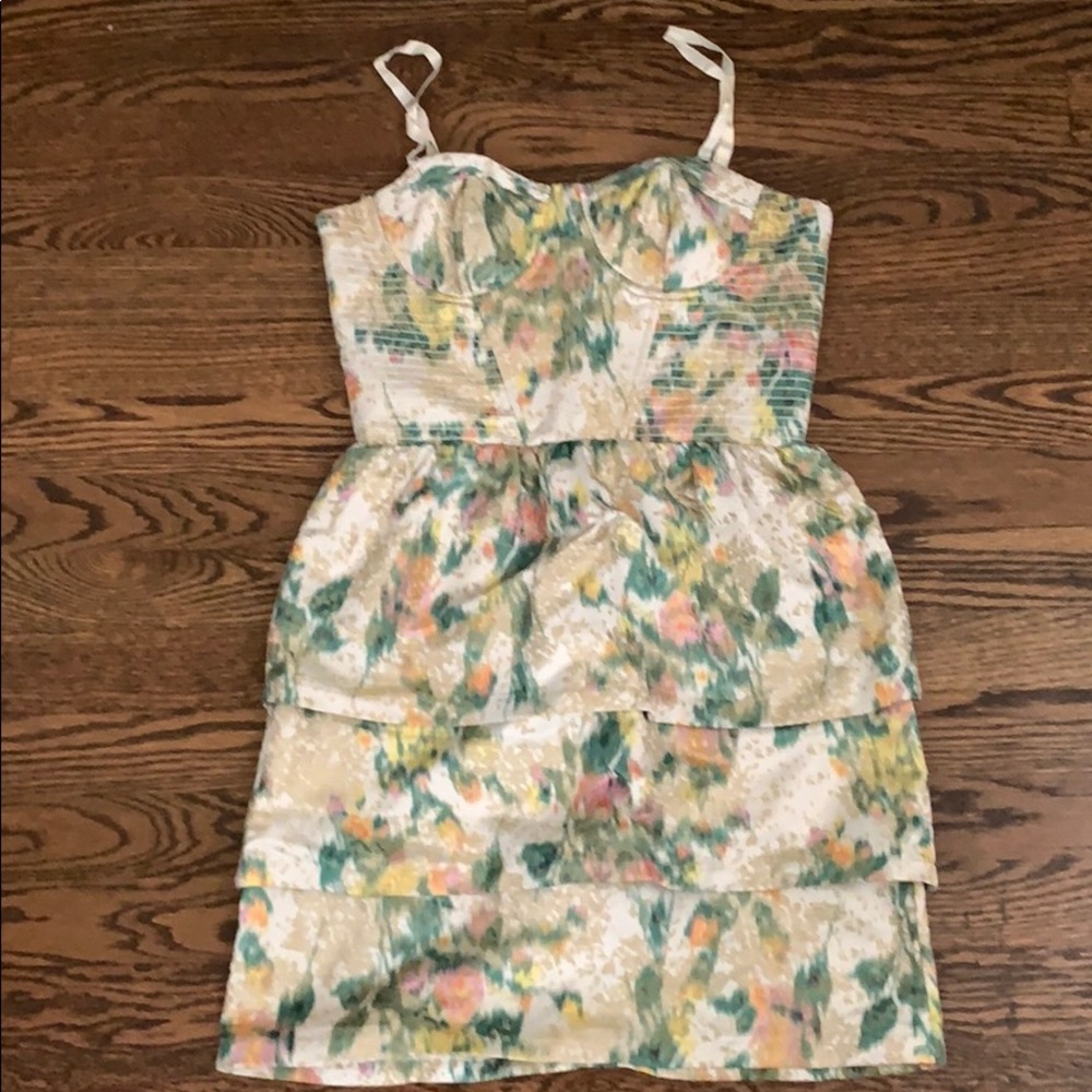 Alice & Olivia Daphne Corset Bustier Floral Dress